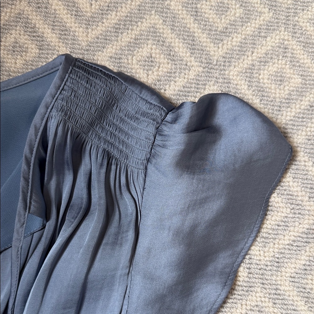 Banana Republic Slate Blue Ruffle-Trim Midi Dress - Picture 5 of 6